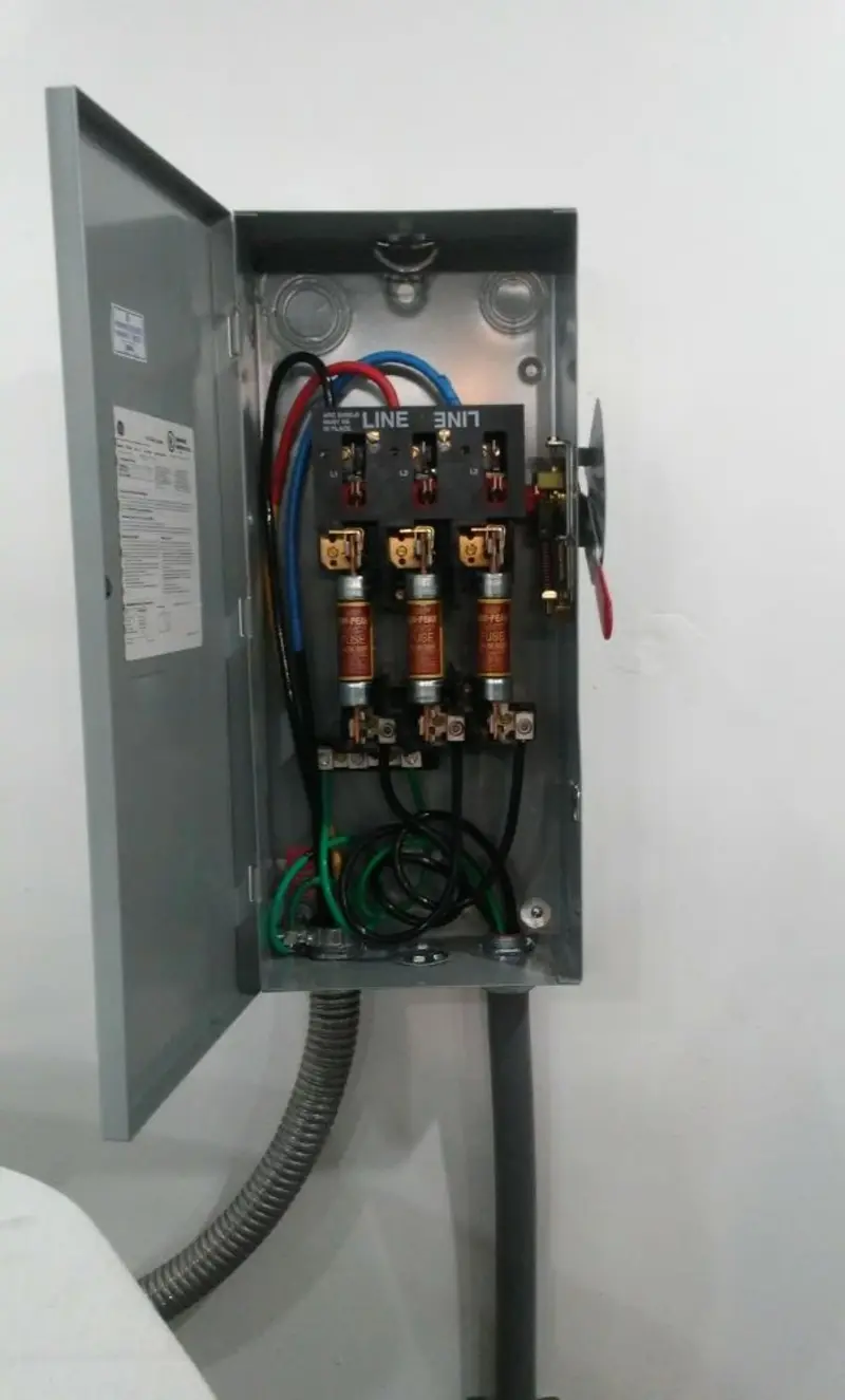Three-phase disconnect switch installed for Electrical Wiring & Rewiring in Forest Hills